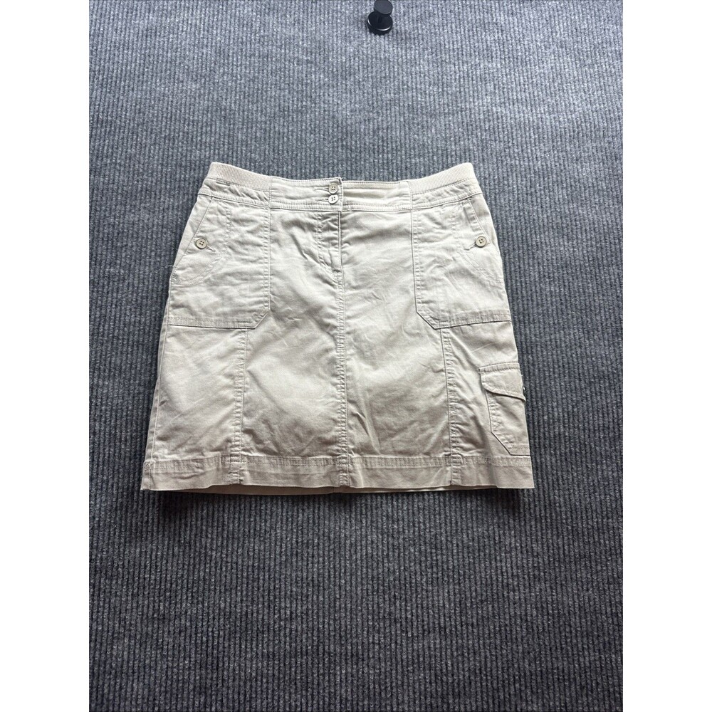 Karen Scott Women’s 6 Petites B Khaki Skort Stretch Cotton Mini Skirt